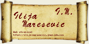 Ilija Marešević vizit kartica